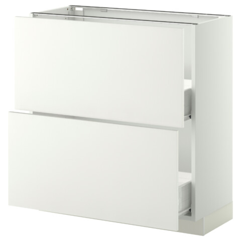 Напольный шкаф 2 фронтальные панели/2 средняя ящик МЕТОД / ФОРВАРА белый артикуль № 199.125.79 в наличии. Online сайт IKEA Минск. Недорогая доставка и соборка.