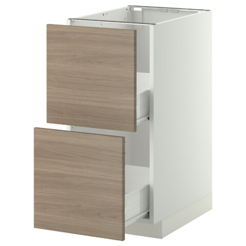 Напольный шкаф 2 фронтальные панели/2 средняя ящик МЕТОД / ФОРВАРА белый артикуль № 199.129.42 в наличии. Online каталог ИКЕА Минск. Быстрая доставка и соборка.