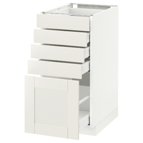 Напольный шкаф с 5 ящиками МЕТОД / МАКСИМЕРА белый артикуль № 492.385.57 в наличии. Онлайн магазин IKEA Минск. Быстрая доставка и установка.