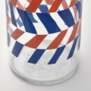 Бутылка с пробкой, 0.5 л, прозрачное стекло с рисунком/ярко-синий ярко-оранжевый IKEA KORKEN КОРКЕН 705.536.34