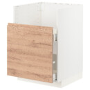 Шкаф для мойки ТАЛЛШЁН, 60×60 см, белый, Voxtorp под дуб IKEA METOD МЕТОД 895.500.94