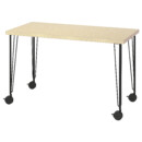 Письменный стол, 120×60 см, под сосну черный IKEA KRILLE КРИЛЛЕ, MITTCIRKEL 595.100.33