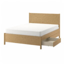 Каркас кровати с ящиками, 160×200 см, дубовый шпон, Lindbåden IKEA TONSTAD 494.966.88