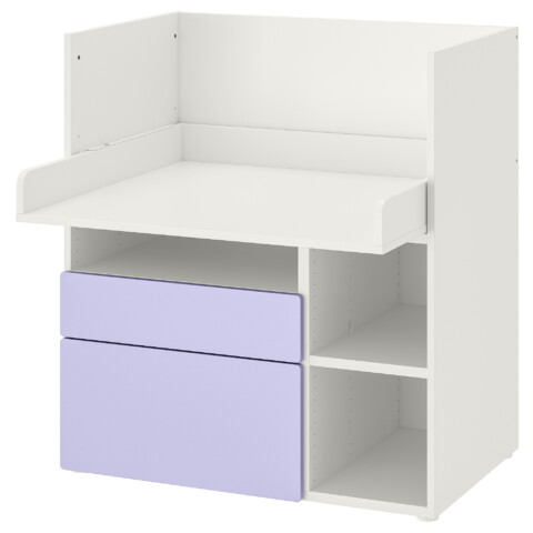 Письменный стол, белый сиреневый, с 2 ящиками, 90x79x100 см IKEA SMÅSTAD СМОСТАД 195.448.17