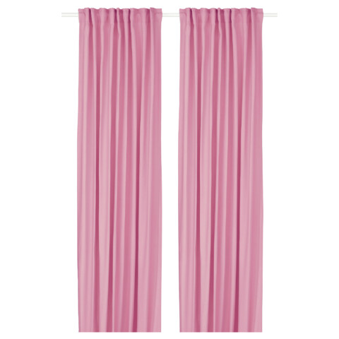 Гардины, 2 шт.,, розовый, 145×300 см IKEA GINSTMOTT 505.971.82