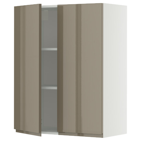 Навесной шкаф с полками, 2 дверцы IKEA METOD МЕТОД 795.771.74