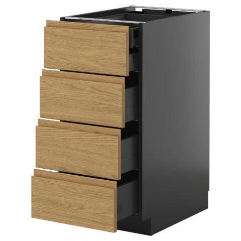 Напольный шкаф 4фасада,2нзк, 3 средних ящик IKEA METOD МЕТОД, KNIVSHULT 795.873.09