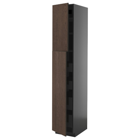 Высокий шкаф, 2 дверцы, 4 ящика IKEA METOD МЕТОД, KNIVSHULT 995.883.17